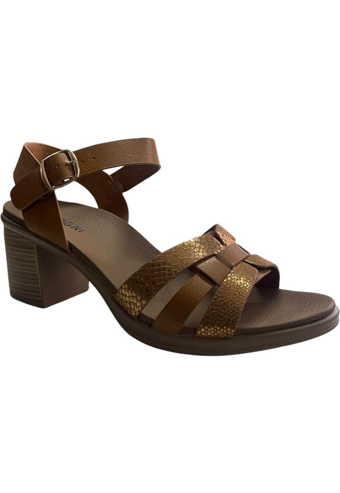 Sandalia Mujer Camel Basilia Detogni-1