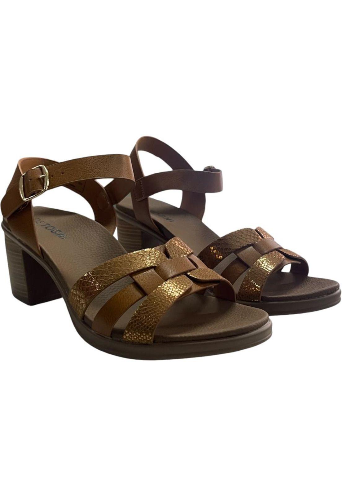 Sandalia Mujer Camel Basilia Detogni-3