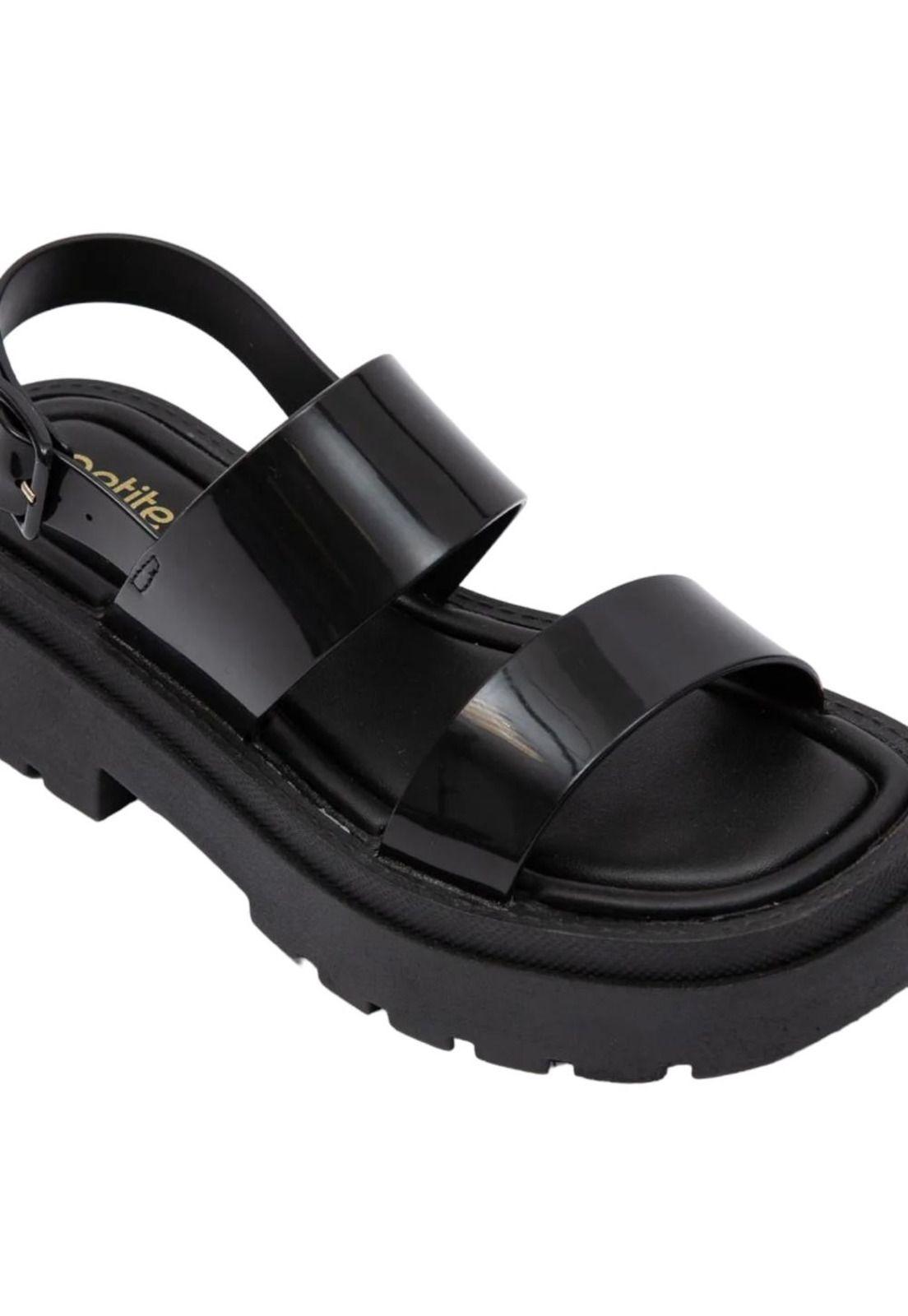 Sandalia Mujer Negro PJ6675 Petite Jolie-1