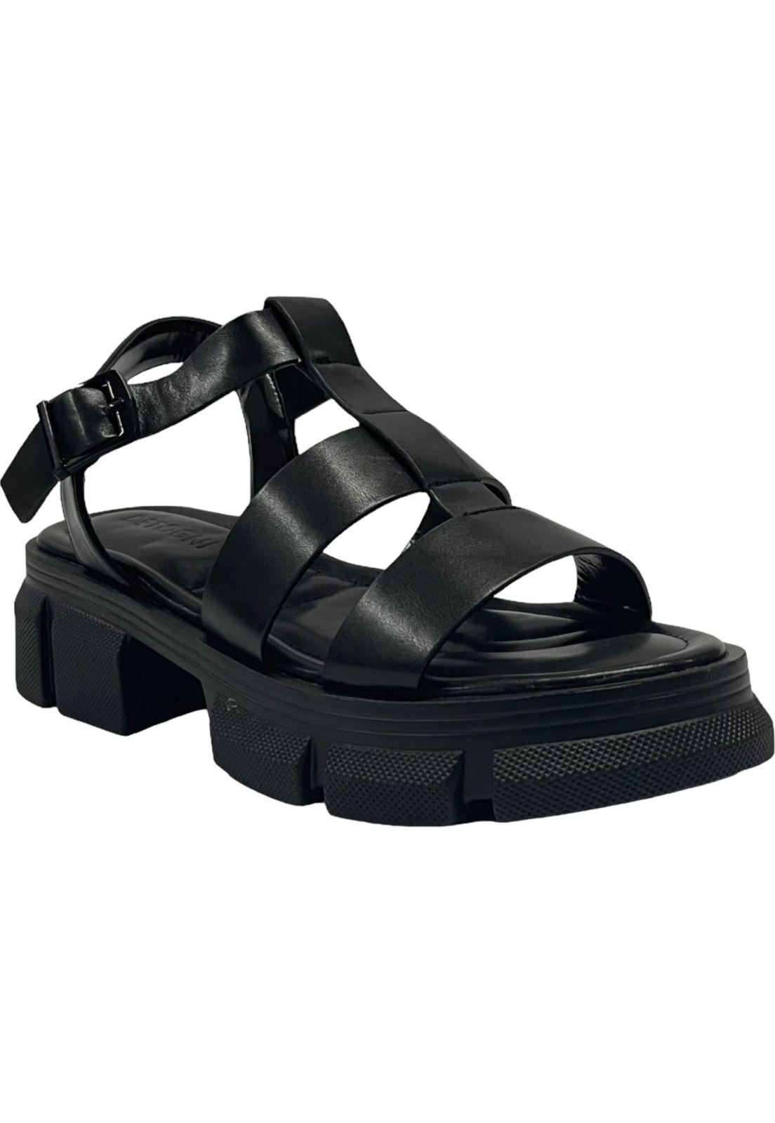 Sandalia Mujer Negro Eduarda Detogni-1