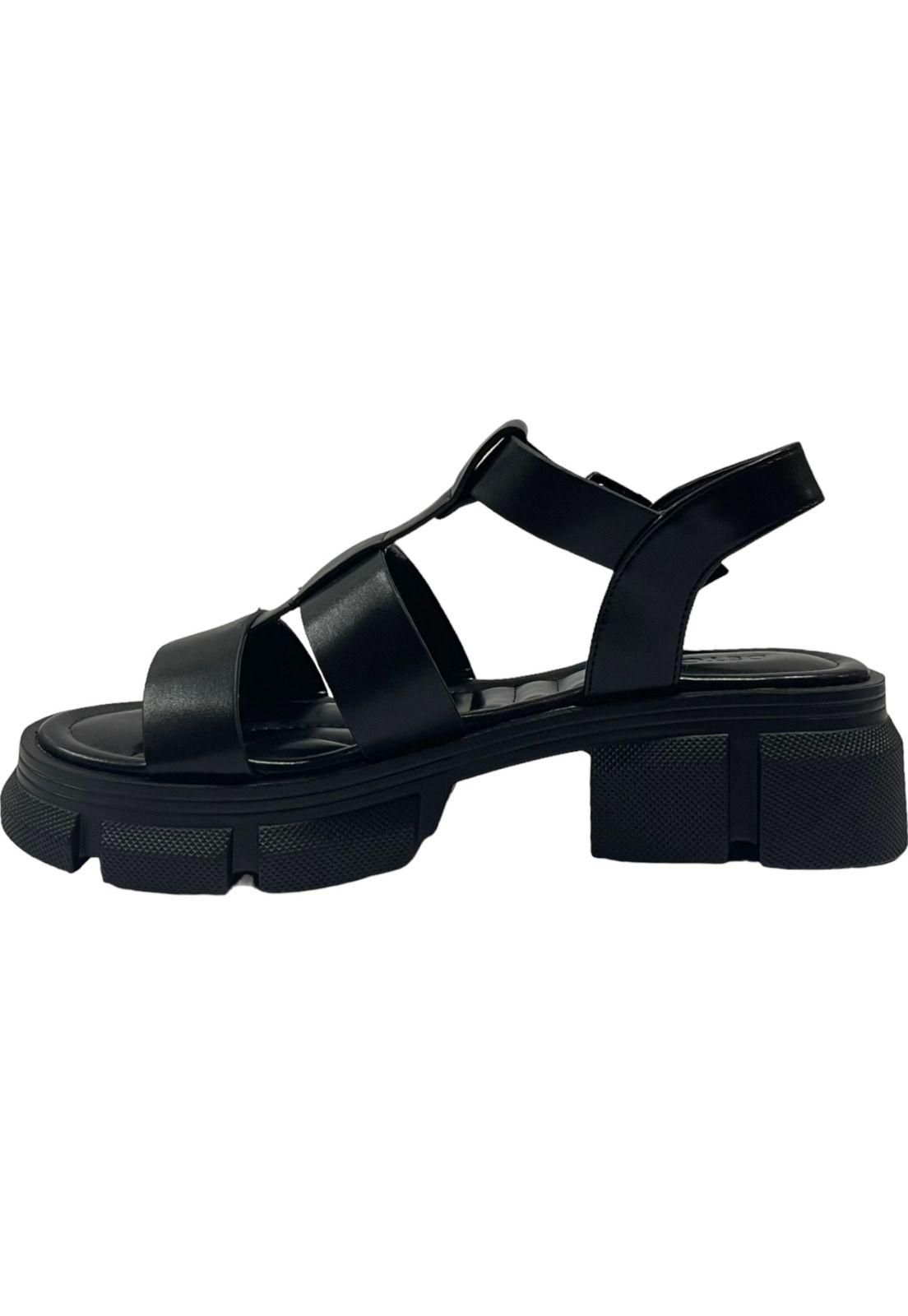 Sandalia Mujer Negro Eduarda Detogni-2
