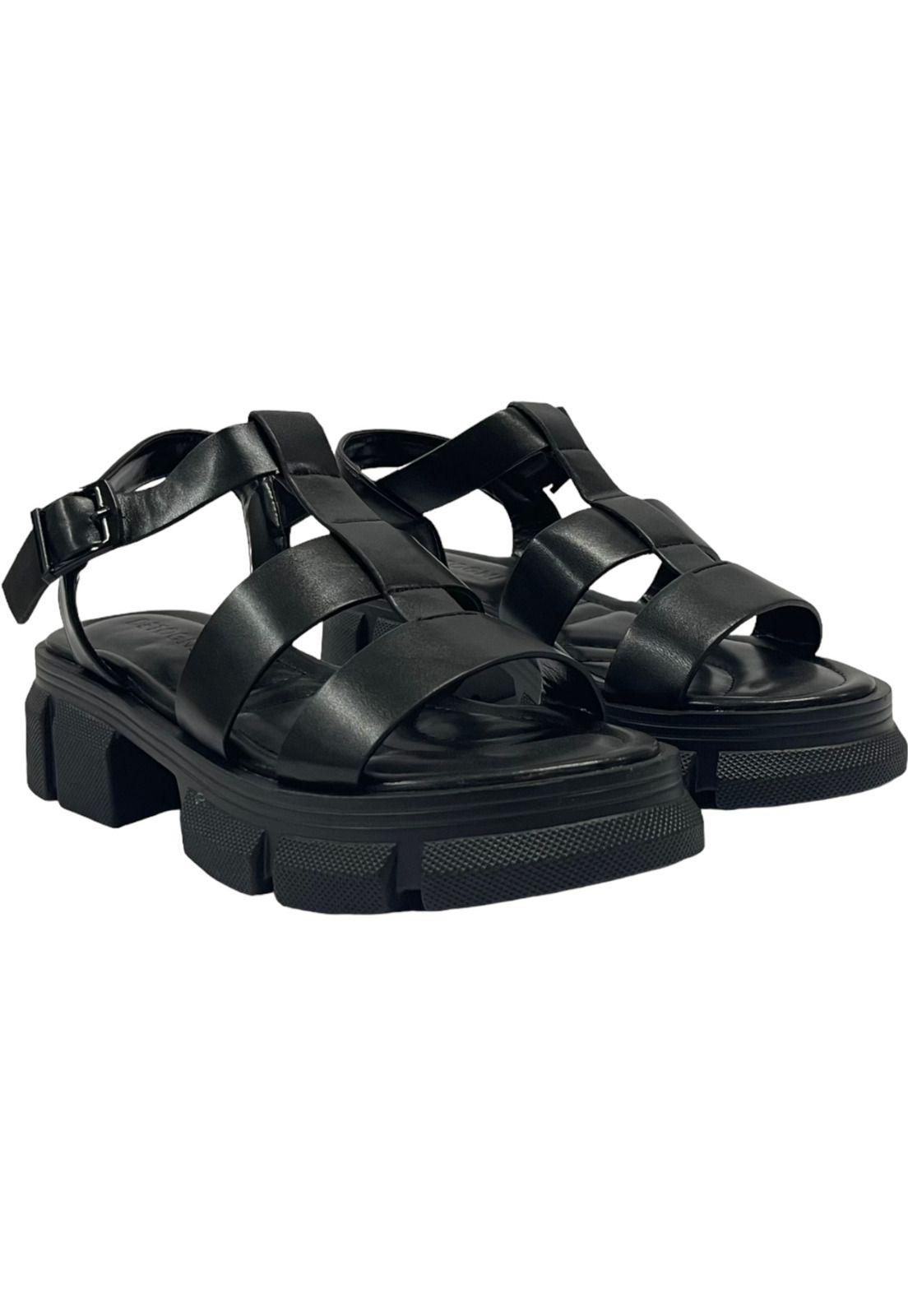 Sandalia Mujer Negro Eduarda Detogni-3