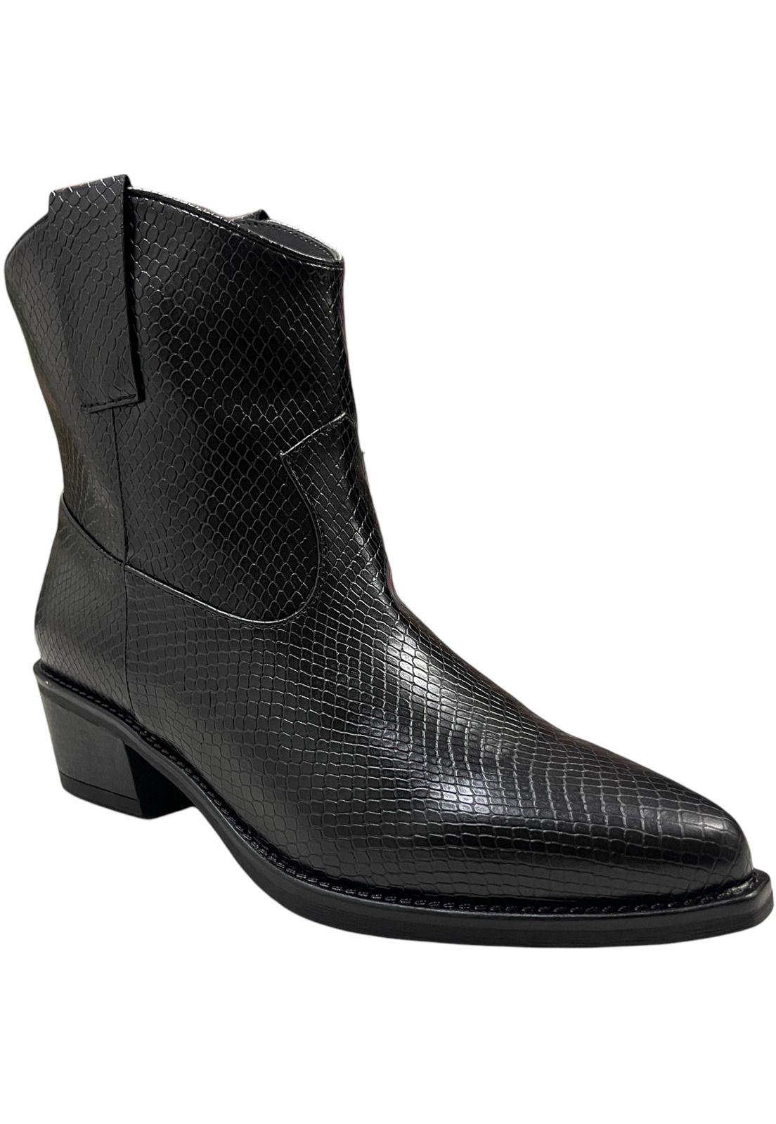 Botin Mujer Negro Texas Detogni-1