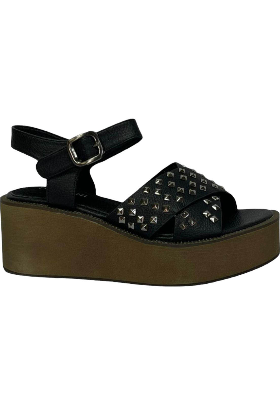 Sandalia Mujer Negro Esmeralda Detogni-0