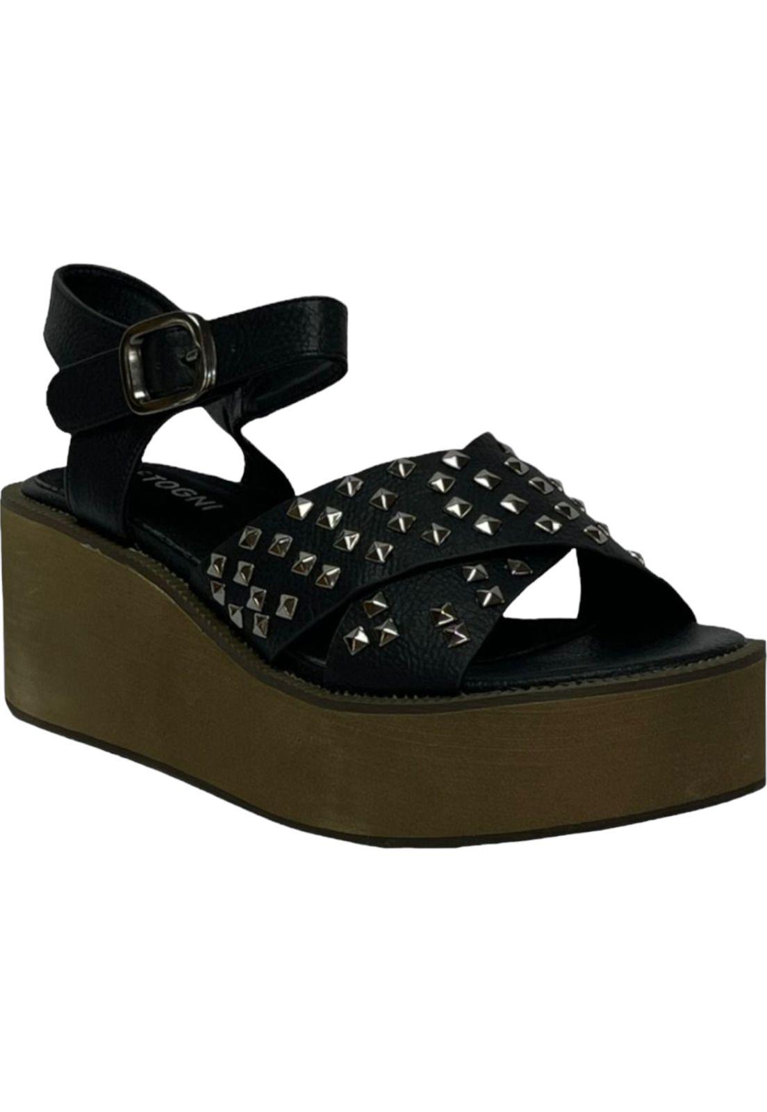 Sandalia Mujer Negro Esmeralda Detogni-1