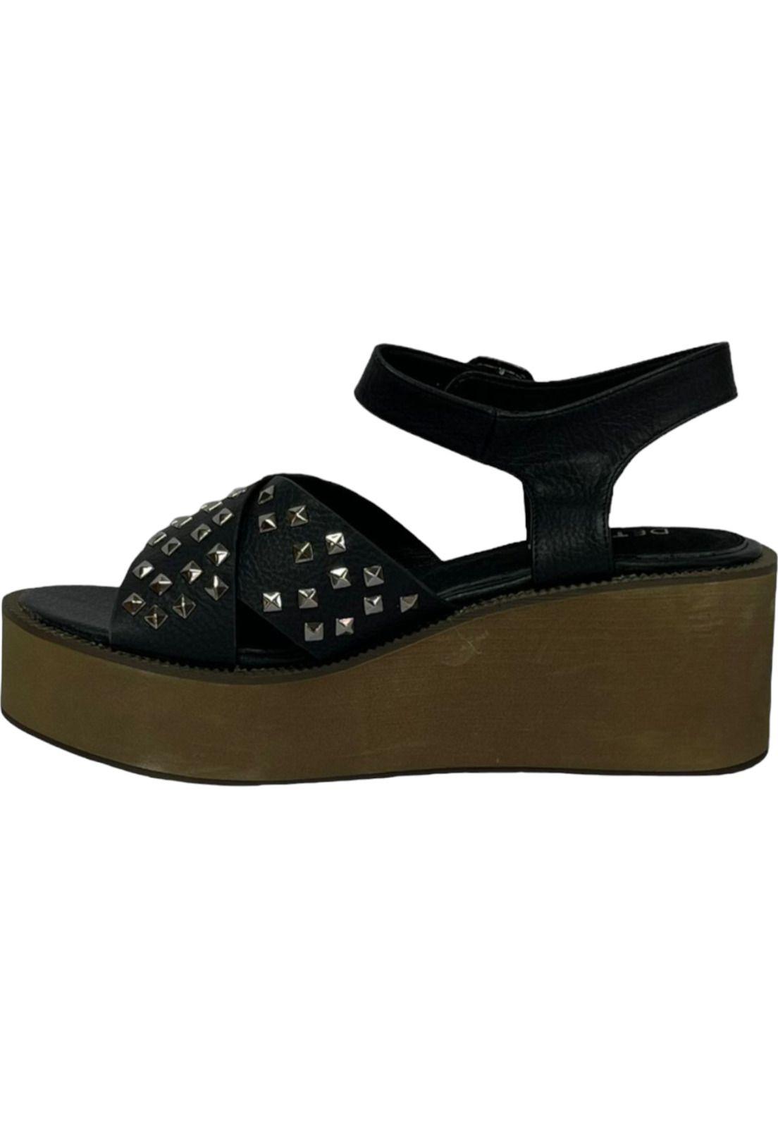 Sandalia Mujer Negro Esmeralda Detogni-2