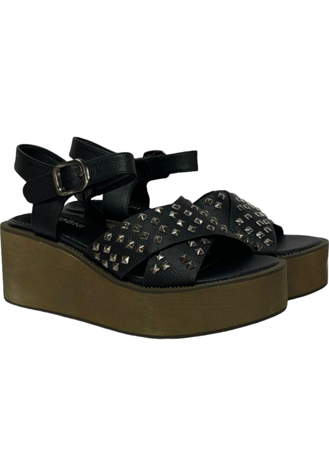 Sandalia Mujer Negro Esmeralda Detogni-3