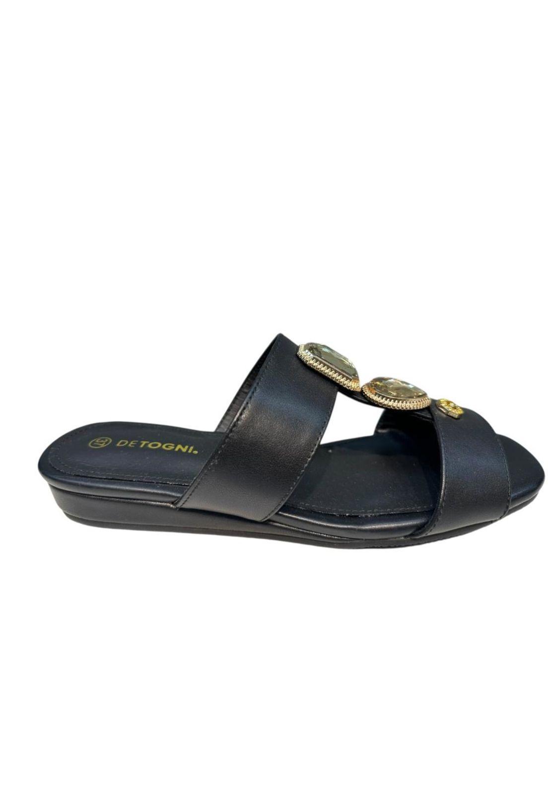 Sandalia Mujer Negro Agata Detogni-0
