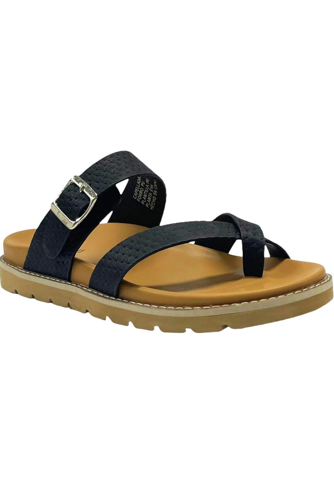 Sandalia Mujer Negro Delia Detogni-1