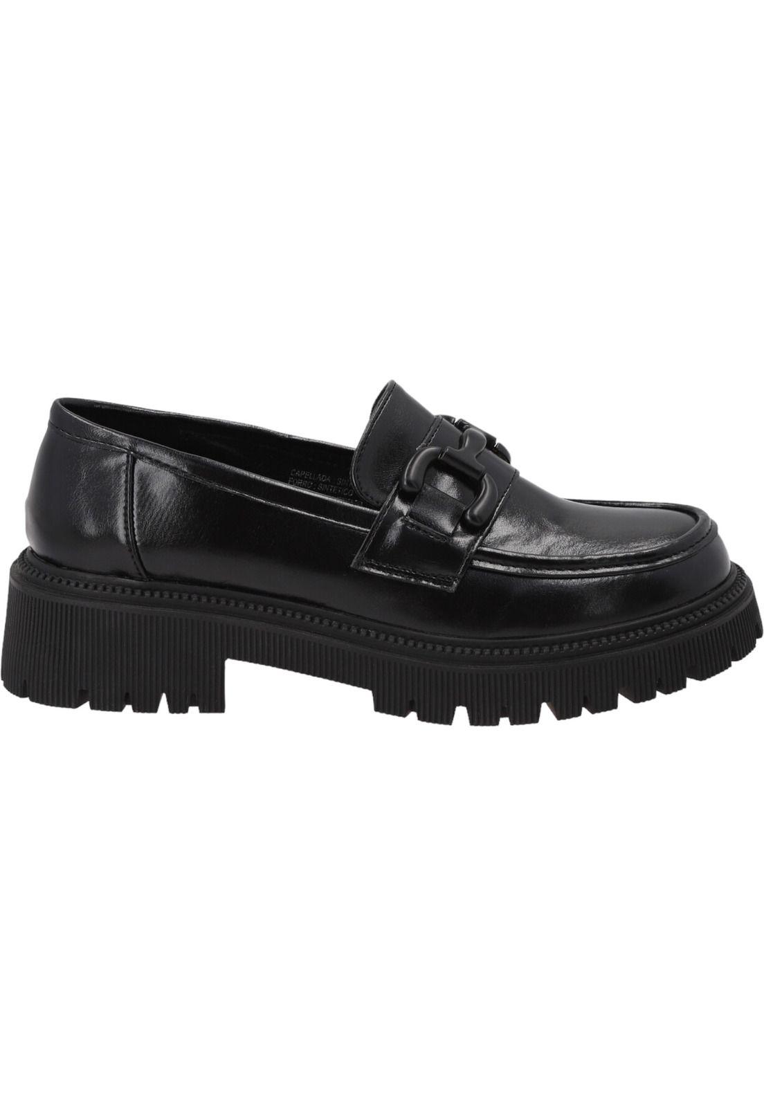 Mocasín Mujer Negro Adela Detogni-0