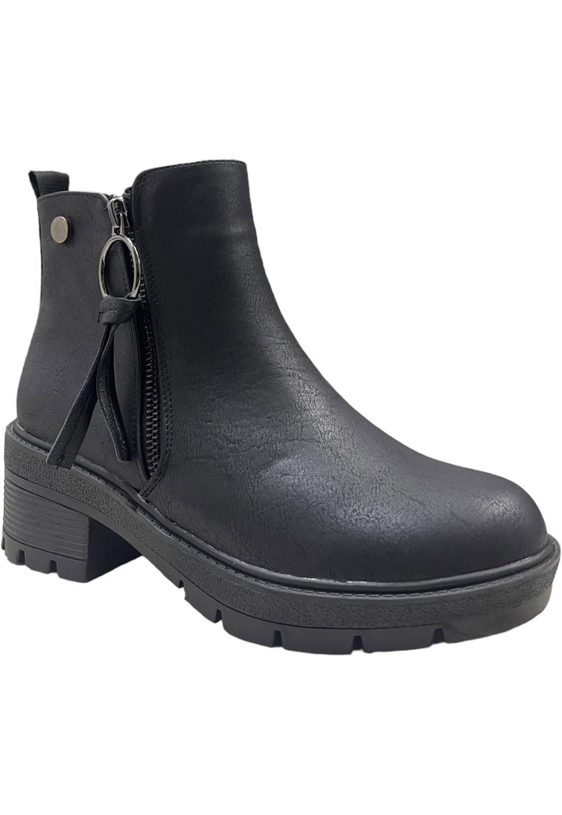 Botin Mujer Negro New York Detogni-1