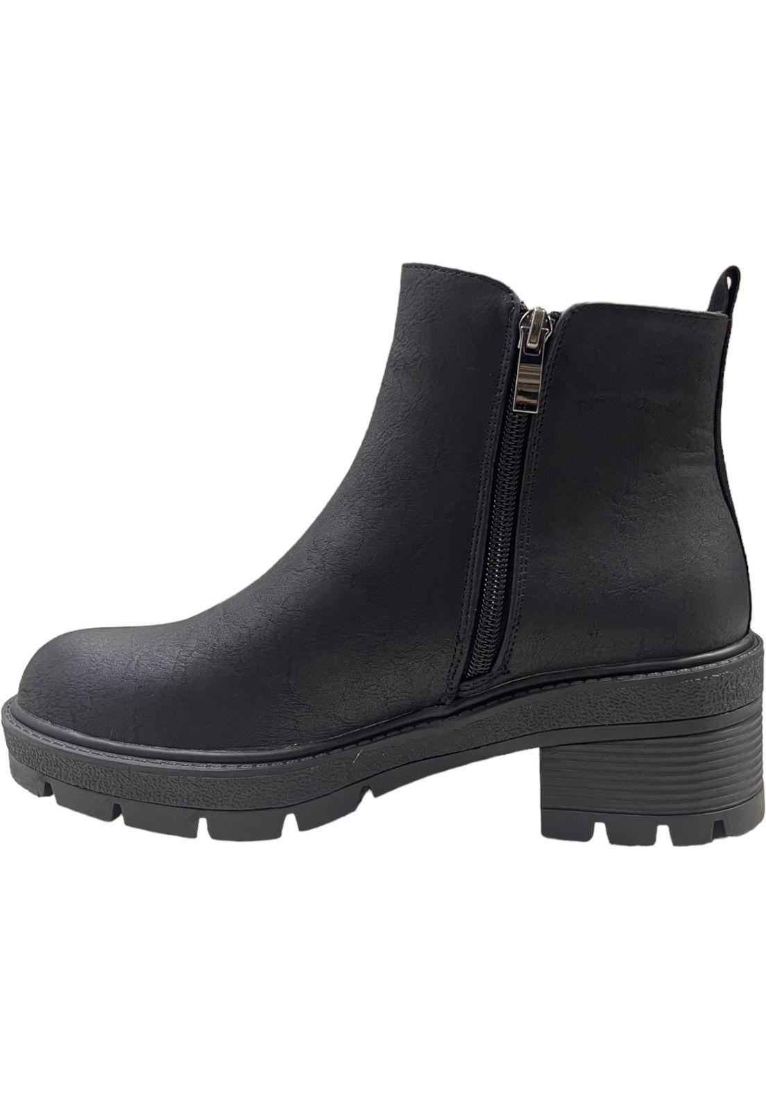 Botin Mujer Negro New York Detogni-2