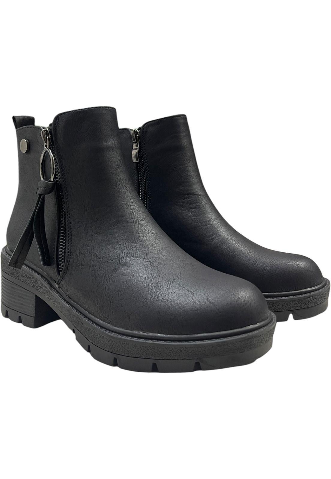 Botin Mujer Negro New York Detogni-3