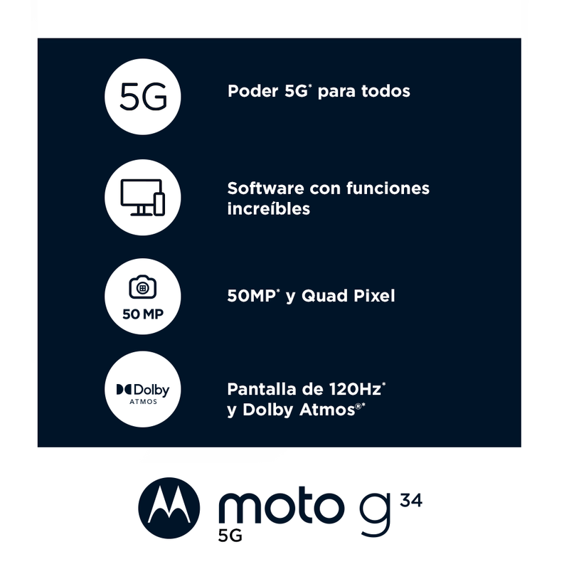 Celular Moto G34 5G 8gb+256gb - Azul ártico-2