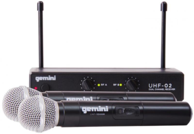 Sistema Inalambrico Mano Doble Gemini Uhf-02m Uhf-0