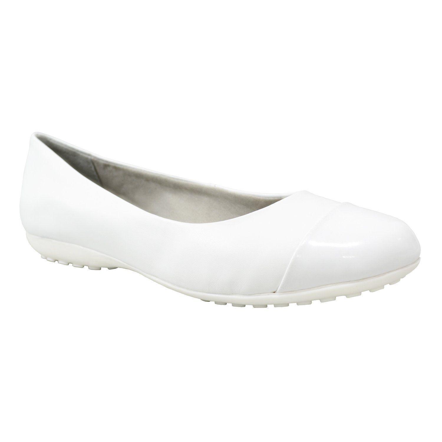 BALLERINA DE CUERO BLANCO 308706 POPPY-0