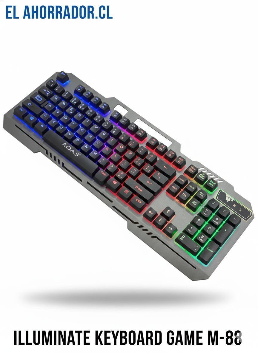 Teclado Gamer AOAS M-888 Iluminado Multicolor-2