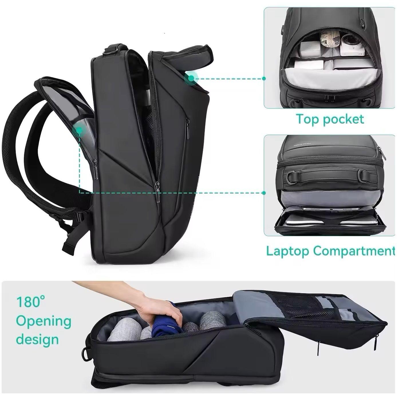 Mochila para Viajes y Oficina con Diseño Impermeable y Puerto USB-4