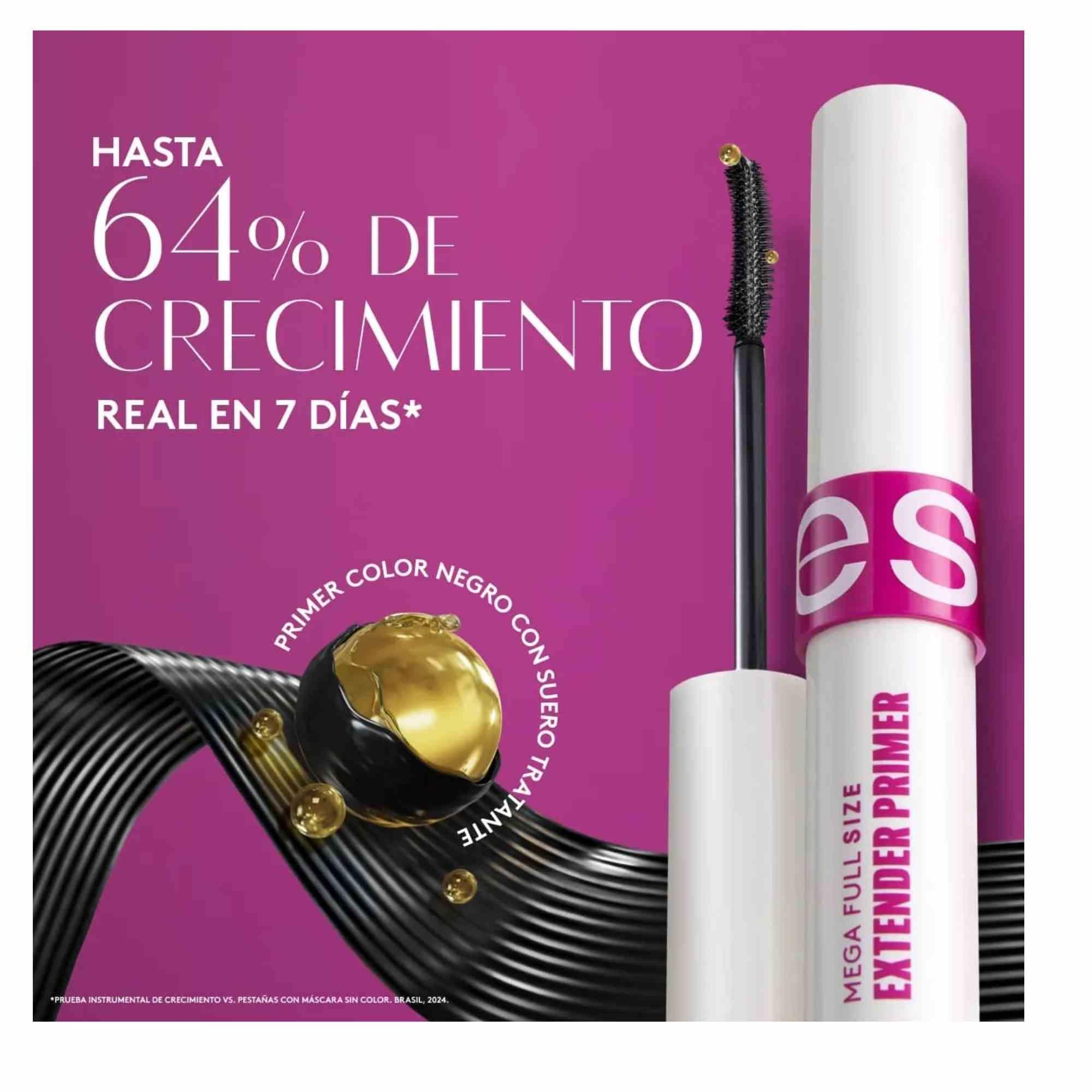 Máscara primer de pestañas con pigmento negro mega full-2
