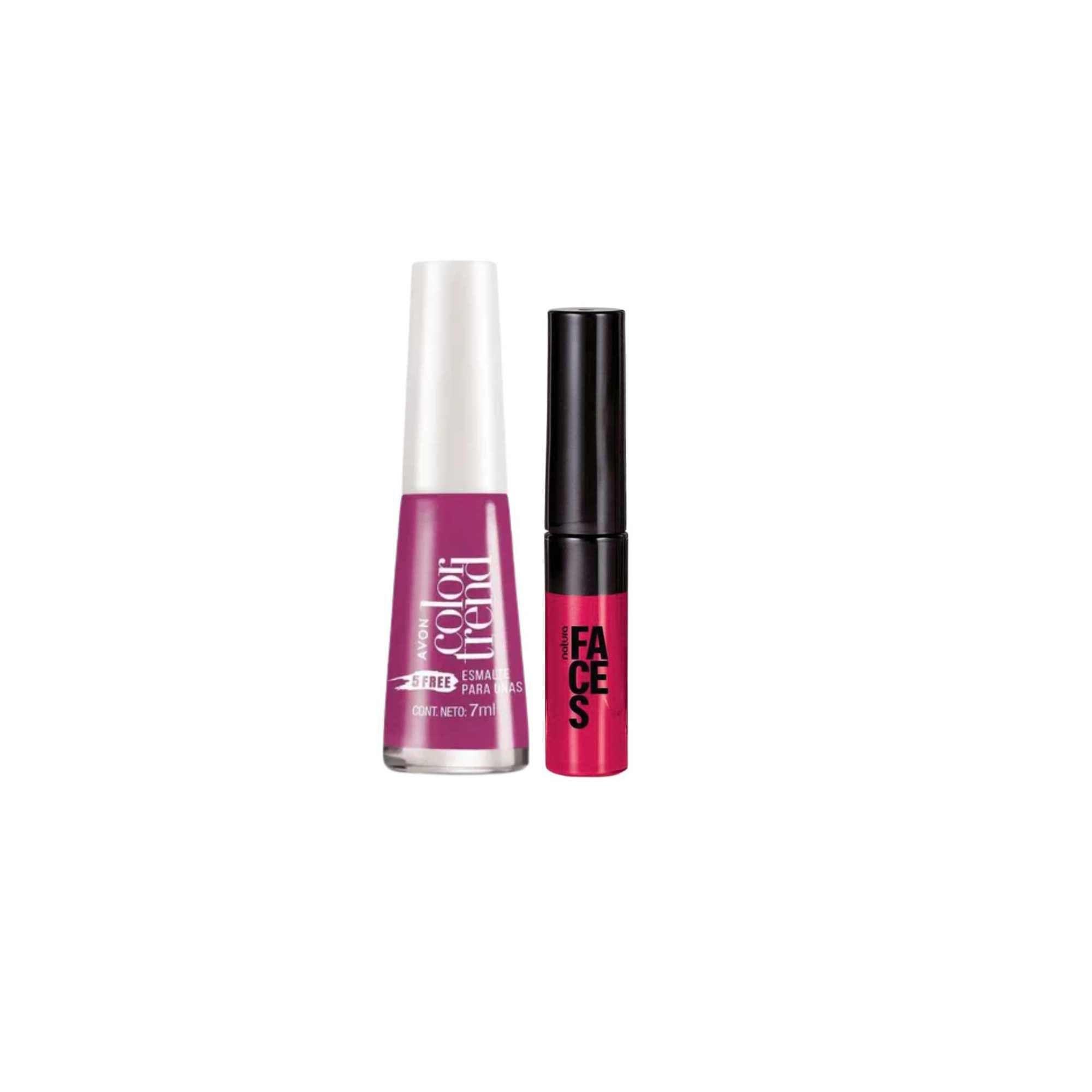 Set de esmalte tradicional mas labial liquido metalico-0
