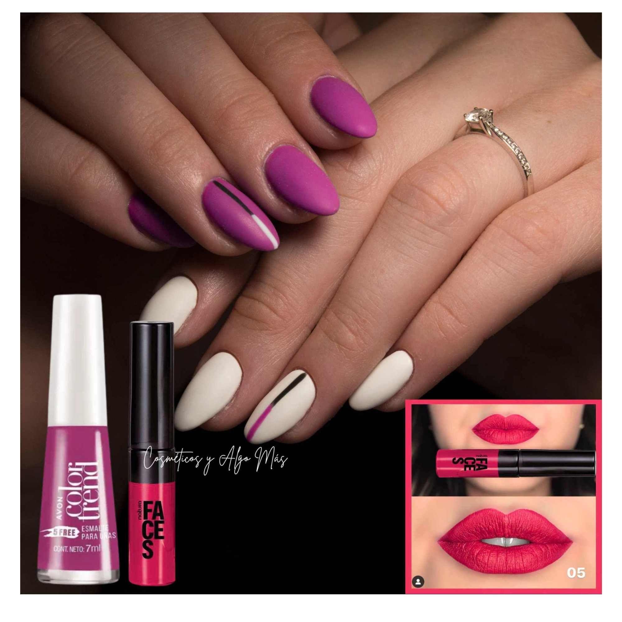 Set de esmalte tradicional mas labial liquido metalico-2