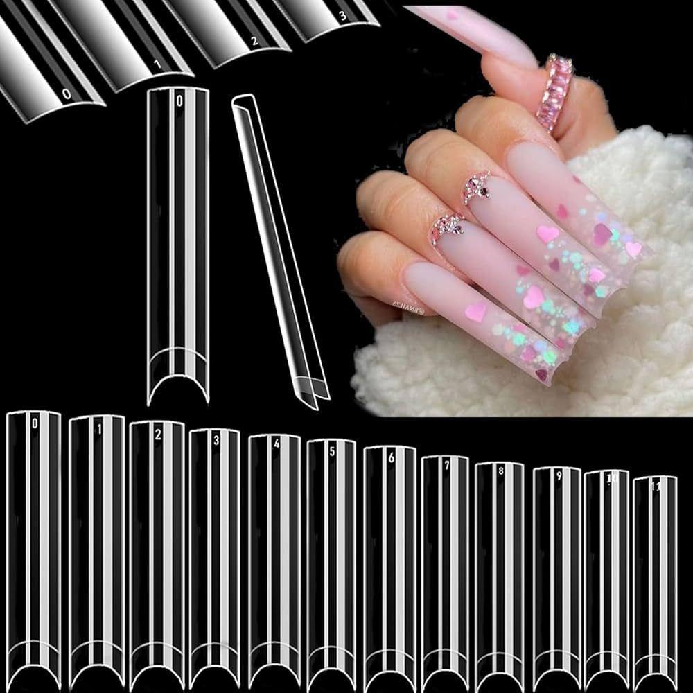 120 Tips Soft Gel con sonrisa modelo cuadrado-2