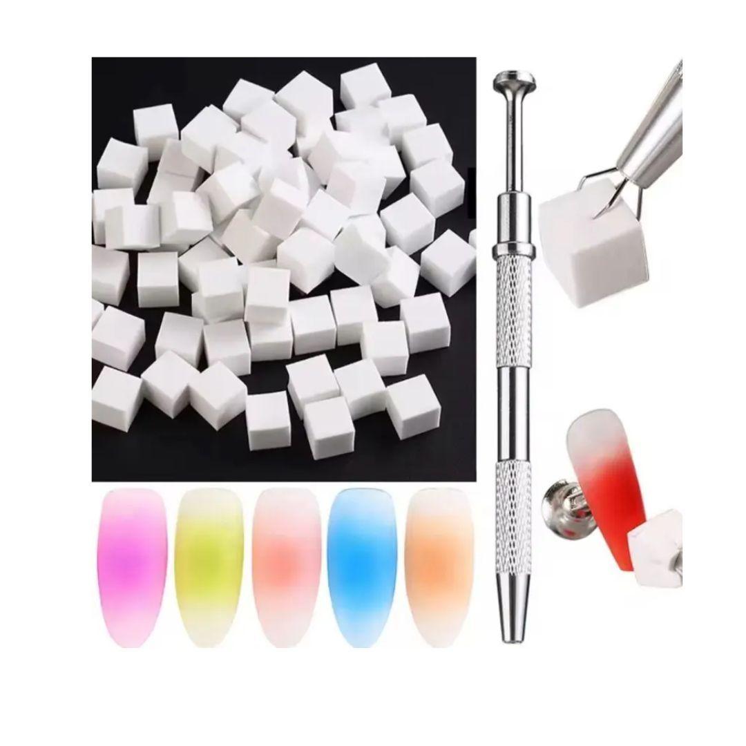 Set de mini esponjas con pinza para degradados de esmalte y decoracion-4