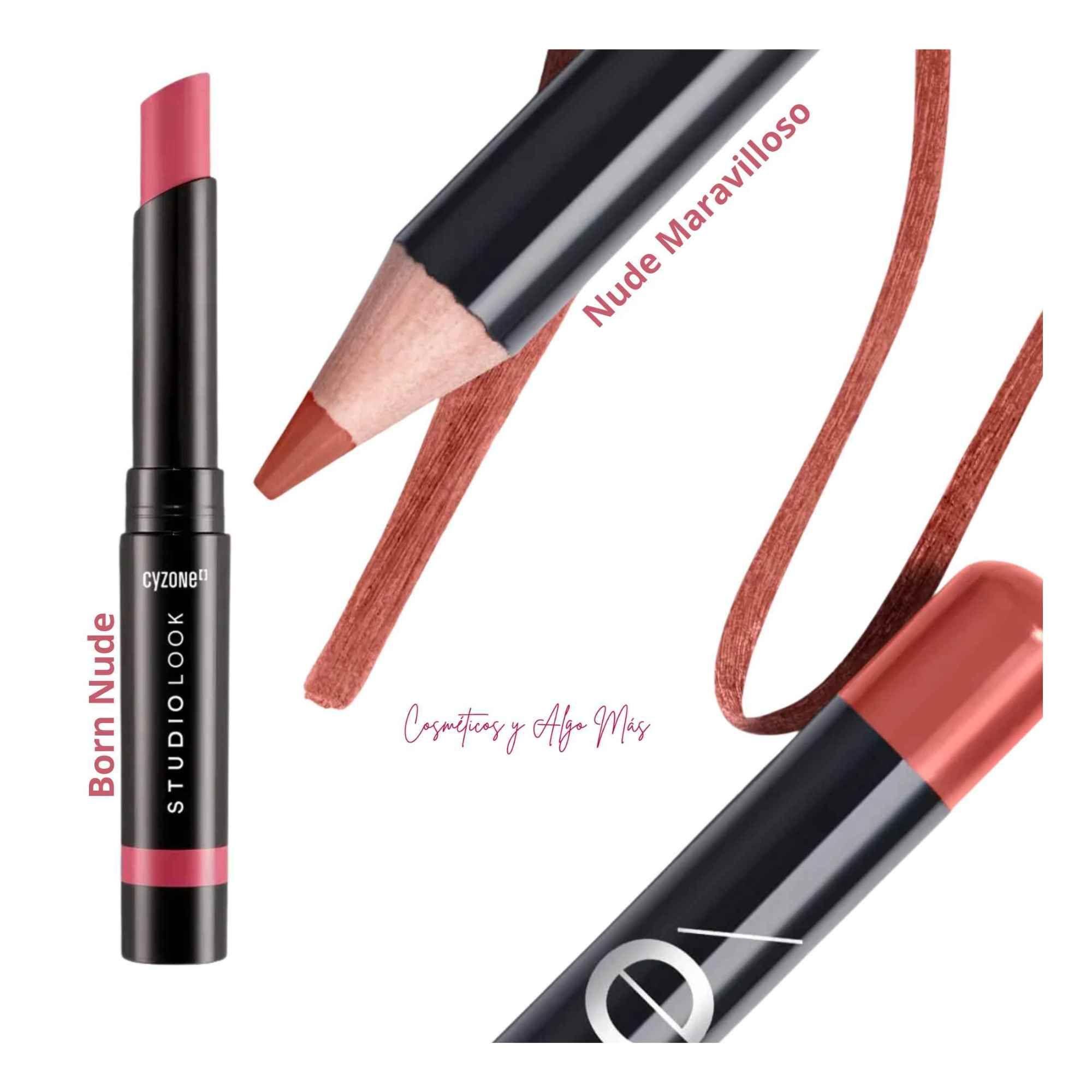 SET Delineador para labios Y labial combinables-3