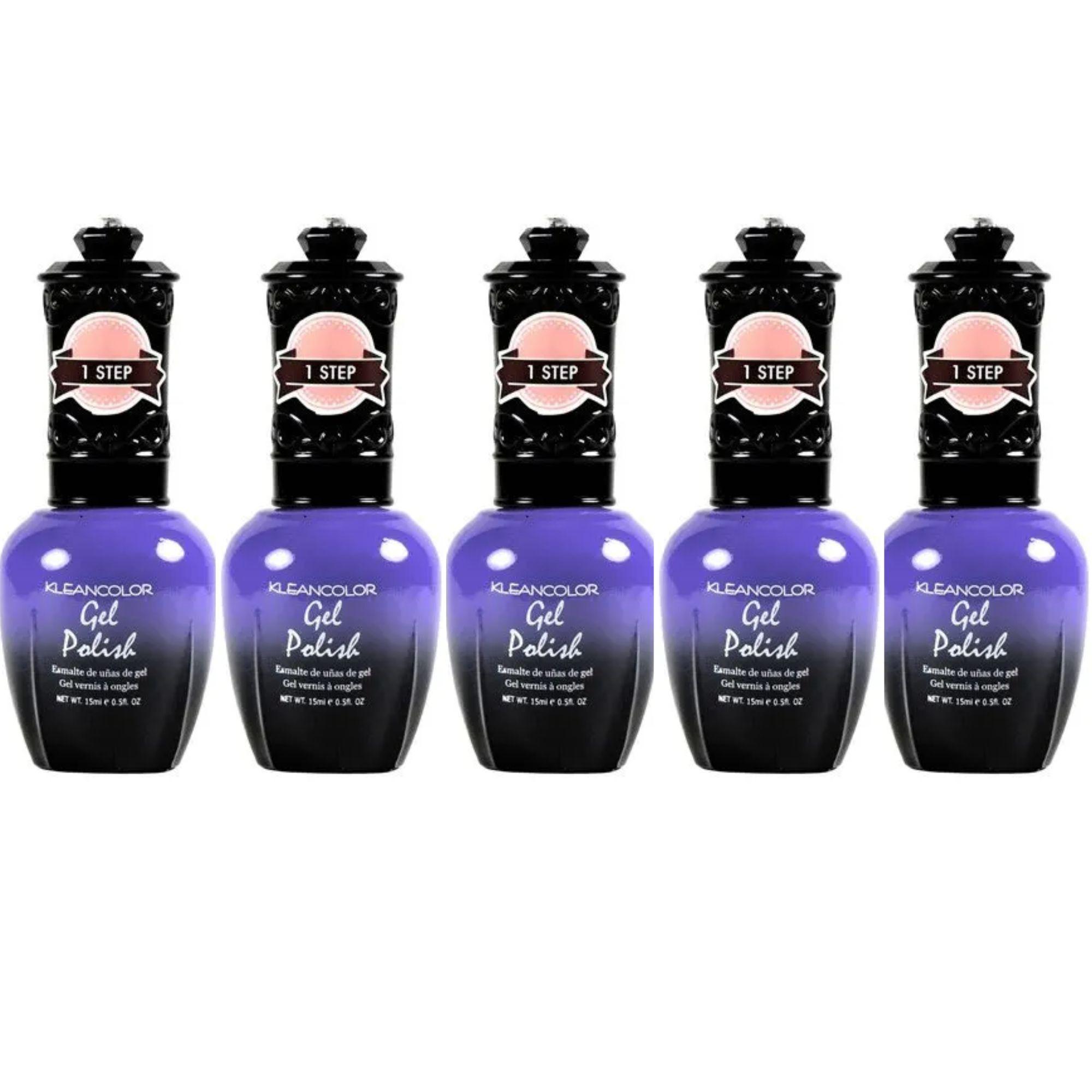 Set de 5 esmaltes semipermanentes secado uv larga duración.-2