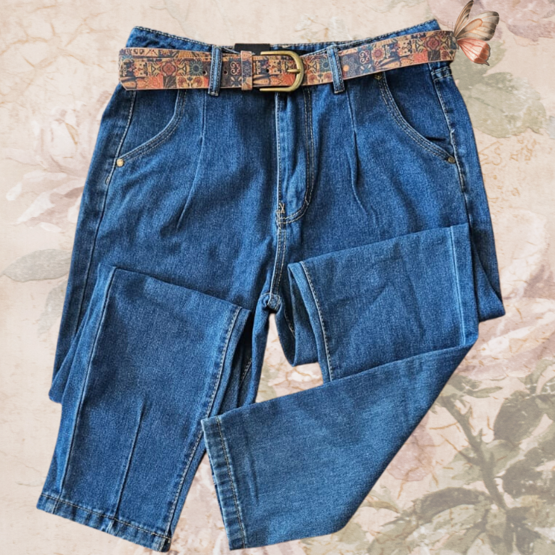 Pantalon estilo MOM para damas en jean de calidad-3