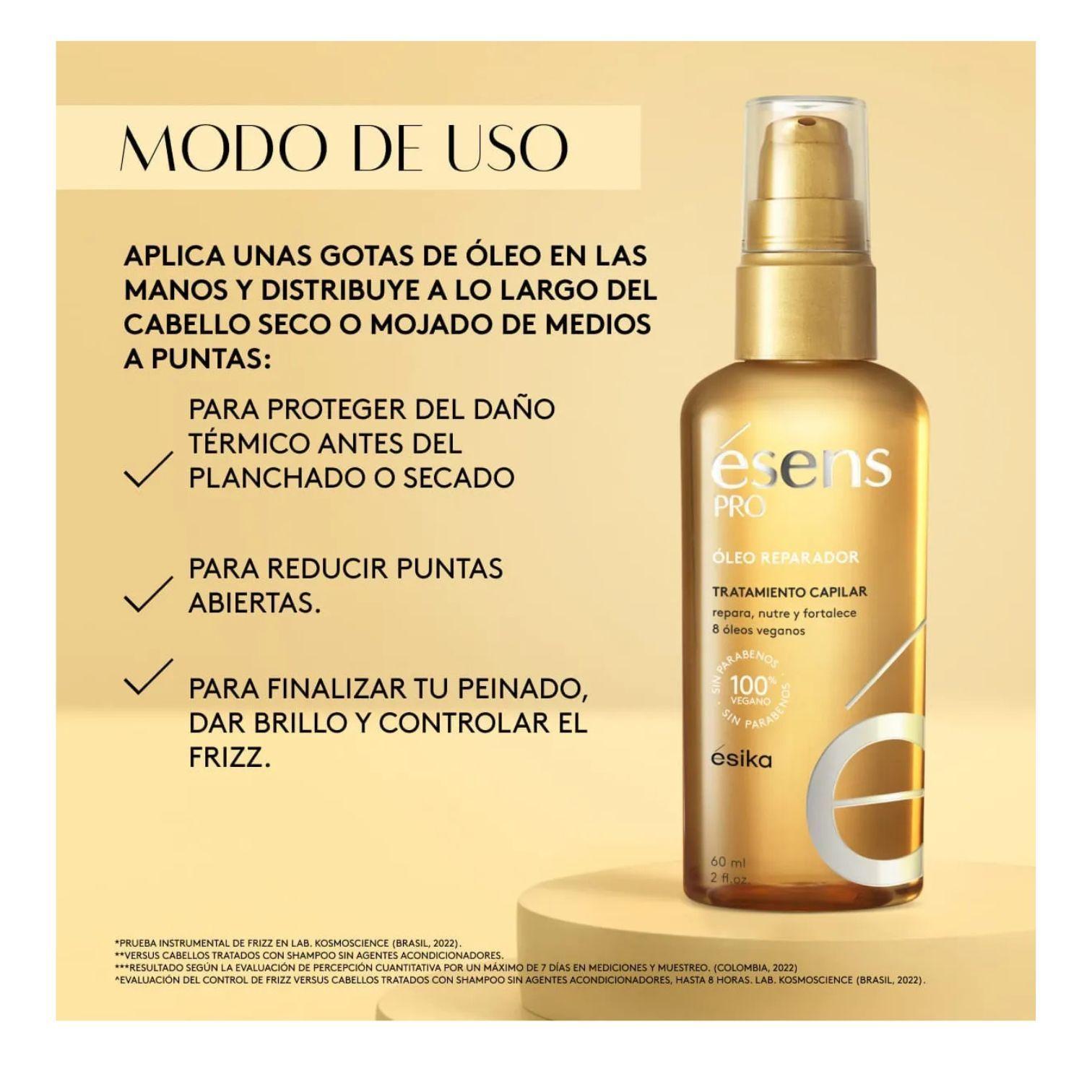 Oleo reparador y fortalecedor capilar ESENS 60ml-3