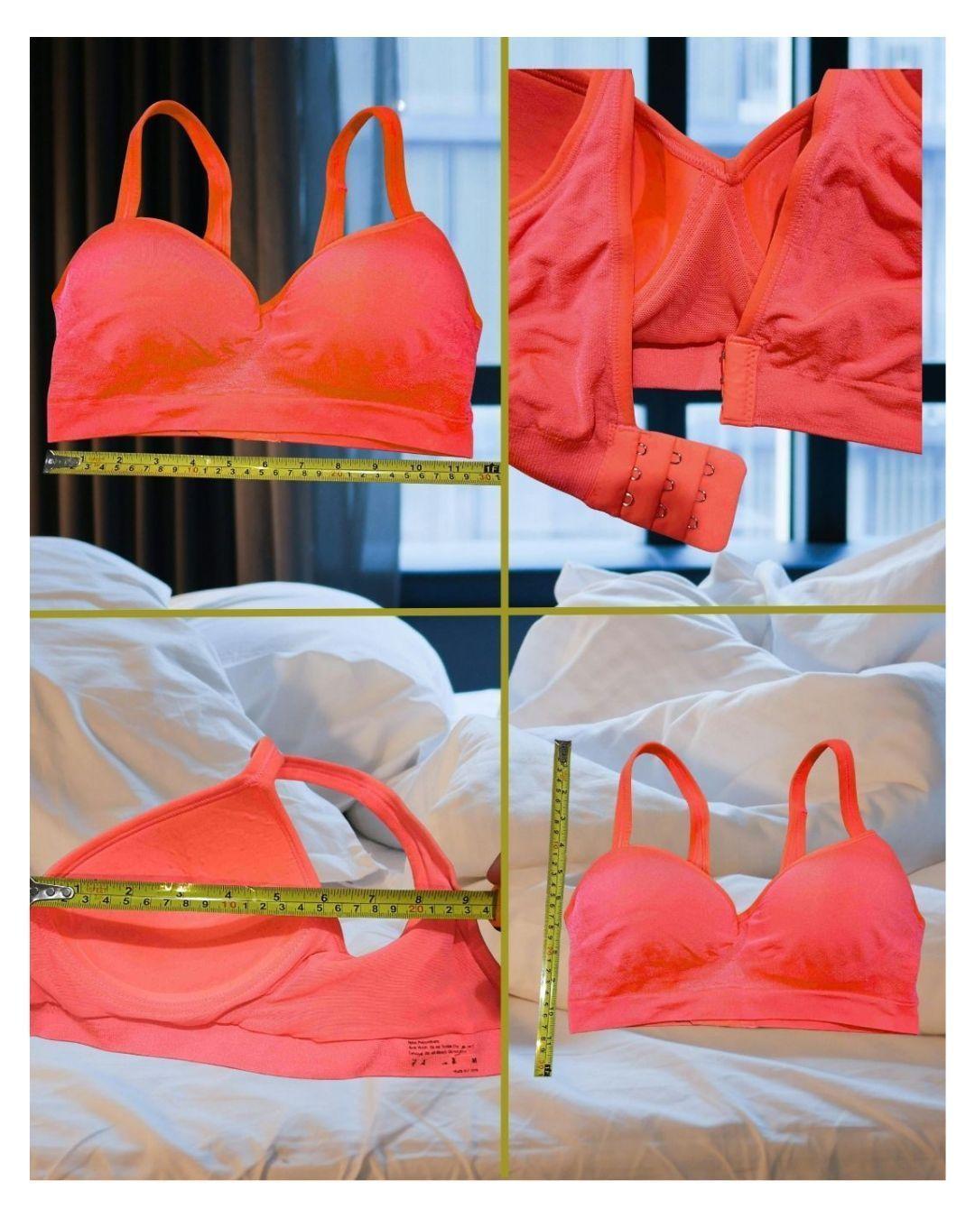 Sosten top o brasier deportivo coral neon talla M NUEVO-2