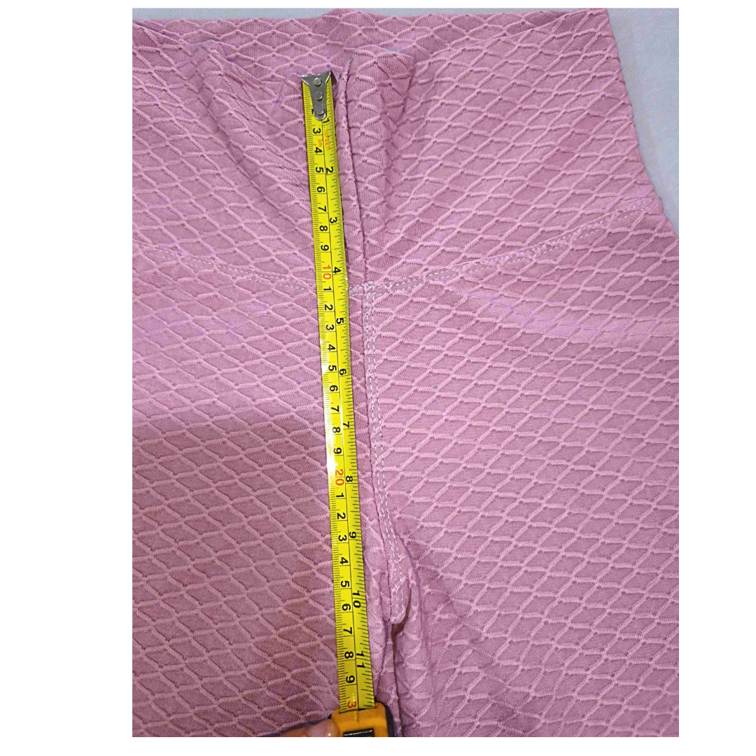 Legging o calza texturizada rosada Elasticada Talla estandar aprox S M-5