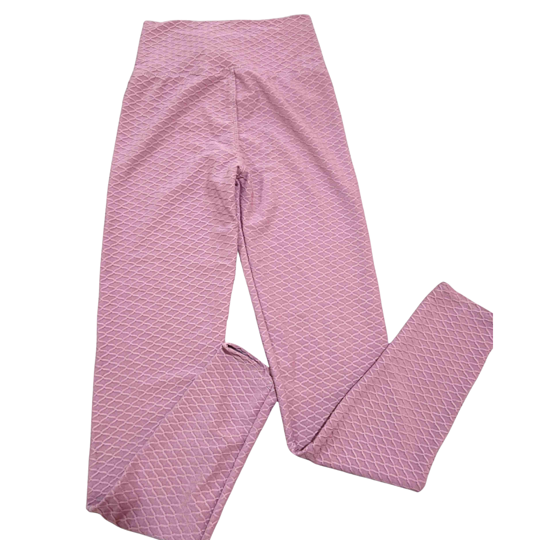 Legging o calza texturizada rosada Elasticada Talla estandar aprox S M-7