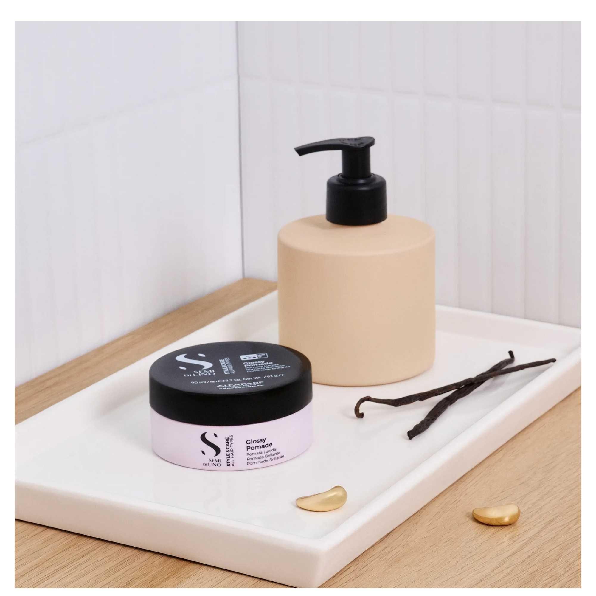 Glossy Pomade cera capilar de fijacion suave en tarro 90ml-2
