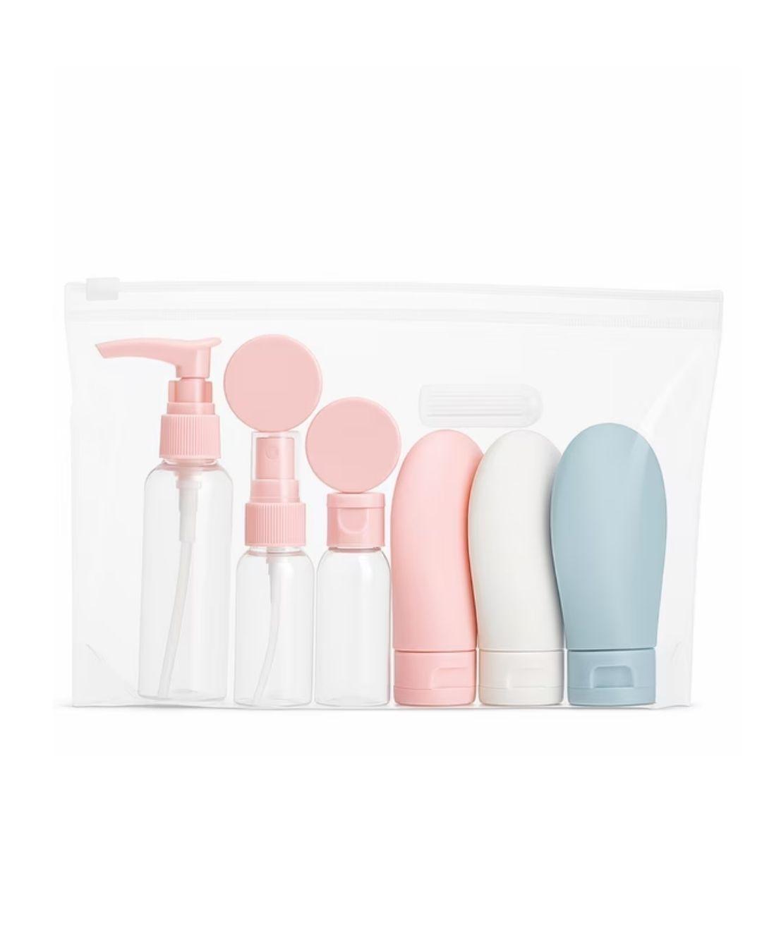 Set de 11 piezas envases vac os viajeros para llevar productos personales-6