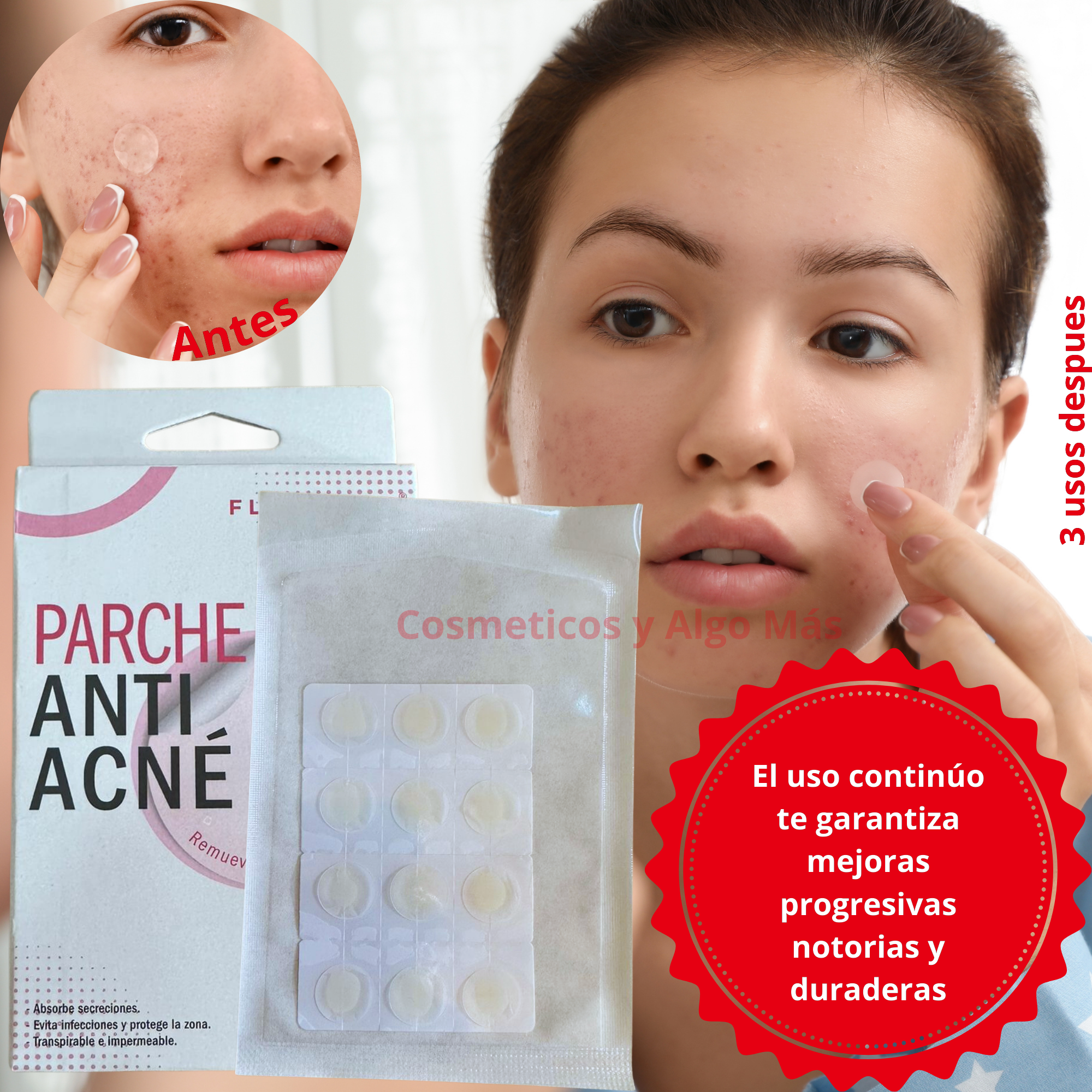 Parches De Acné Con Hidrocoloide X 24 Unidades-1