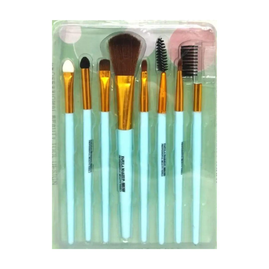 Set de 8 brochas de maquillaje practico y comodo-3