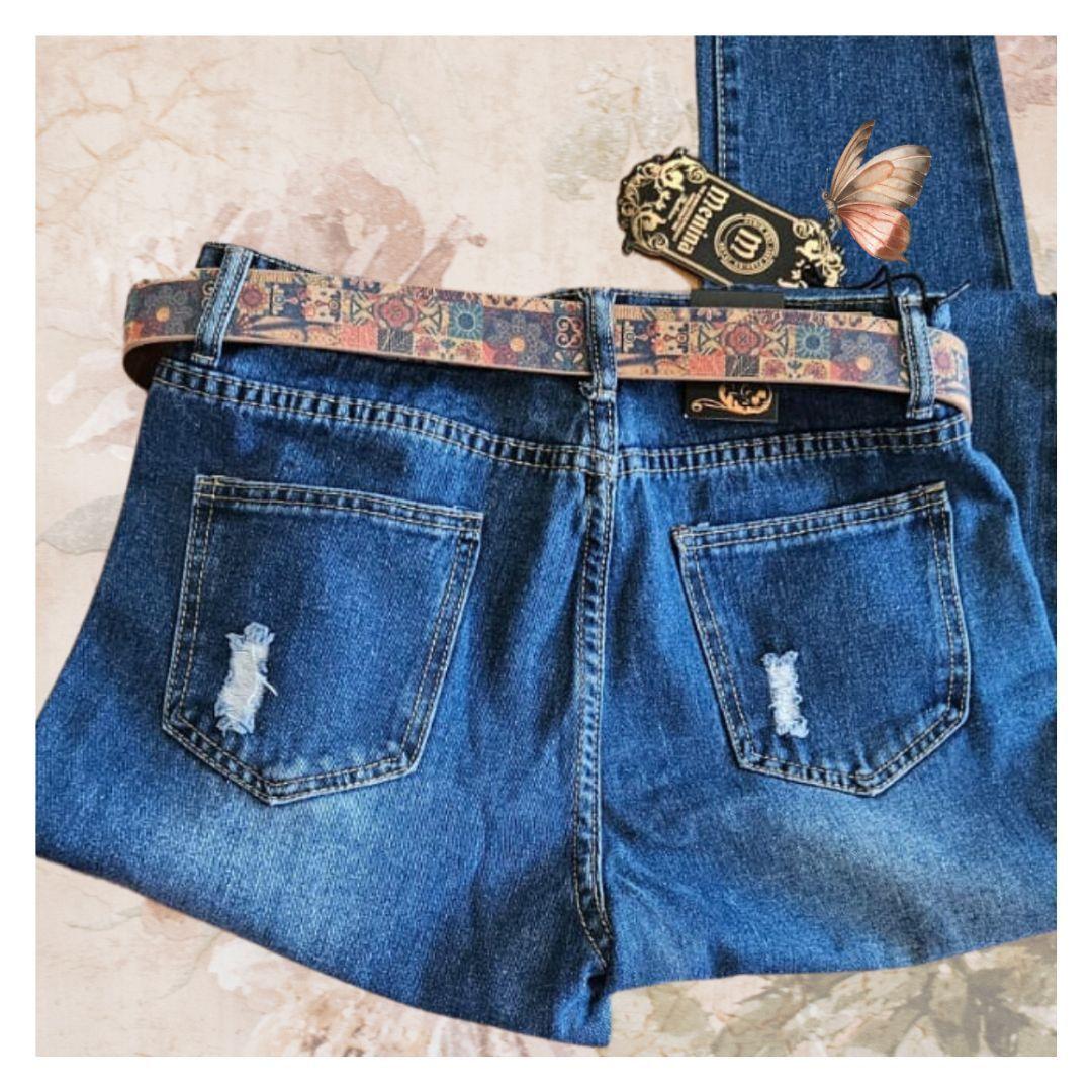 Pantalon estilo MOM para damas en jean de calidad-3