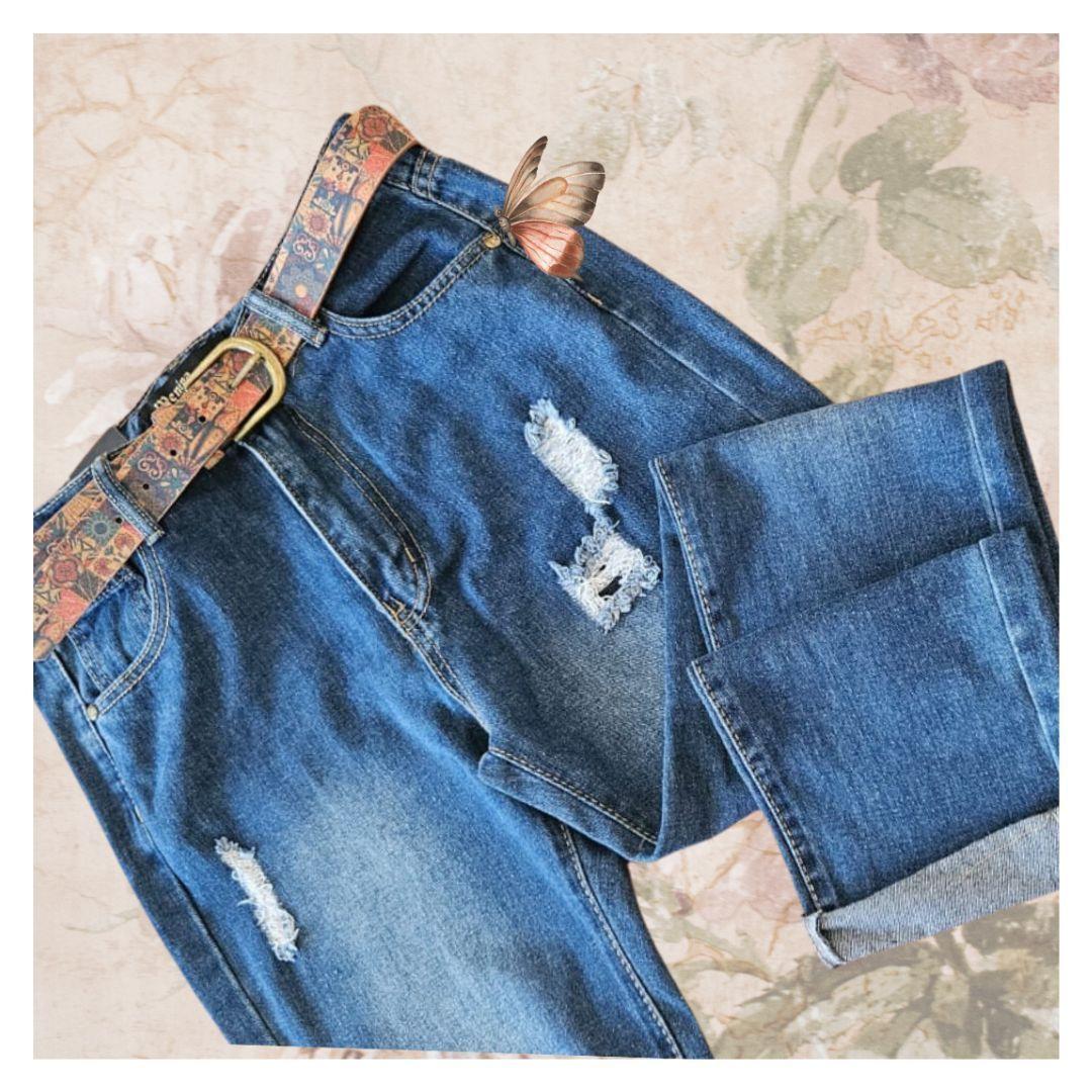 Pantalon estilo MOM para damas en jean de calidad-5