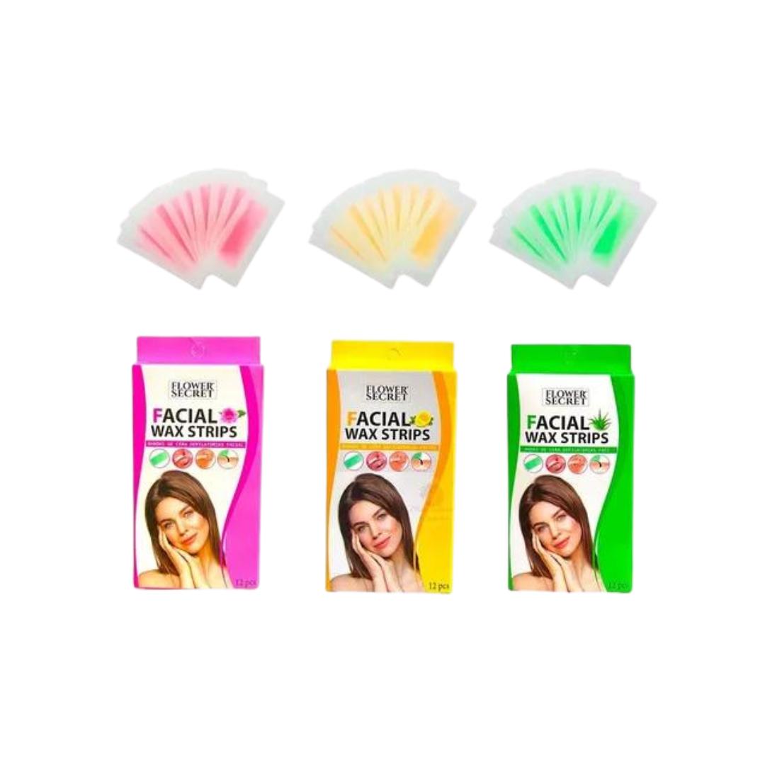 Set de 36 bandas para depilcion facial diferente fragancia (3 cajas)-0