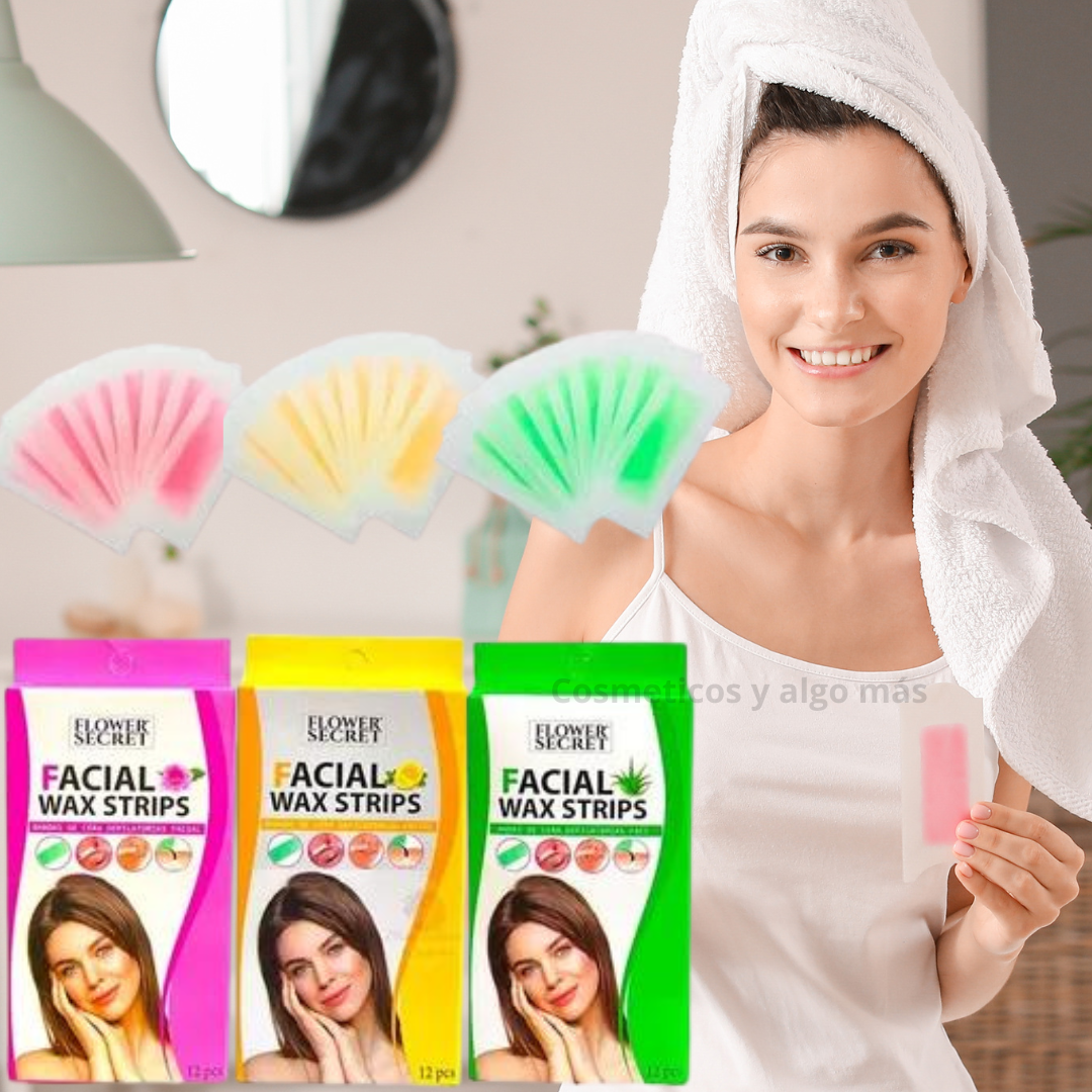 Set de 36 bandas para depilcion facial diferente fragancia (3 cajas)-1