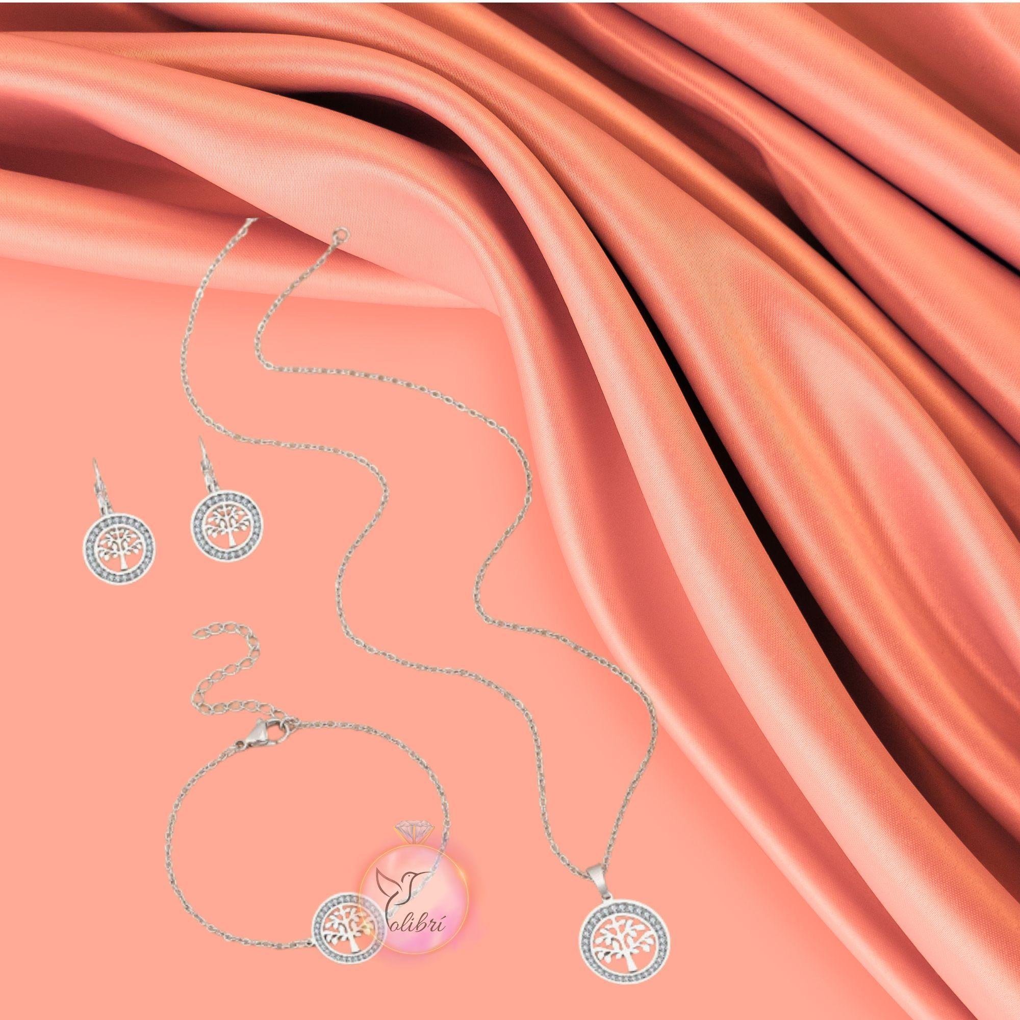Conjunto de collar, pulsera y aretes para niña-2