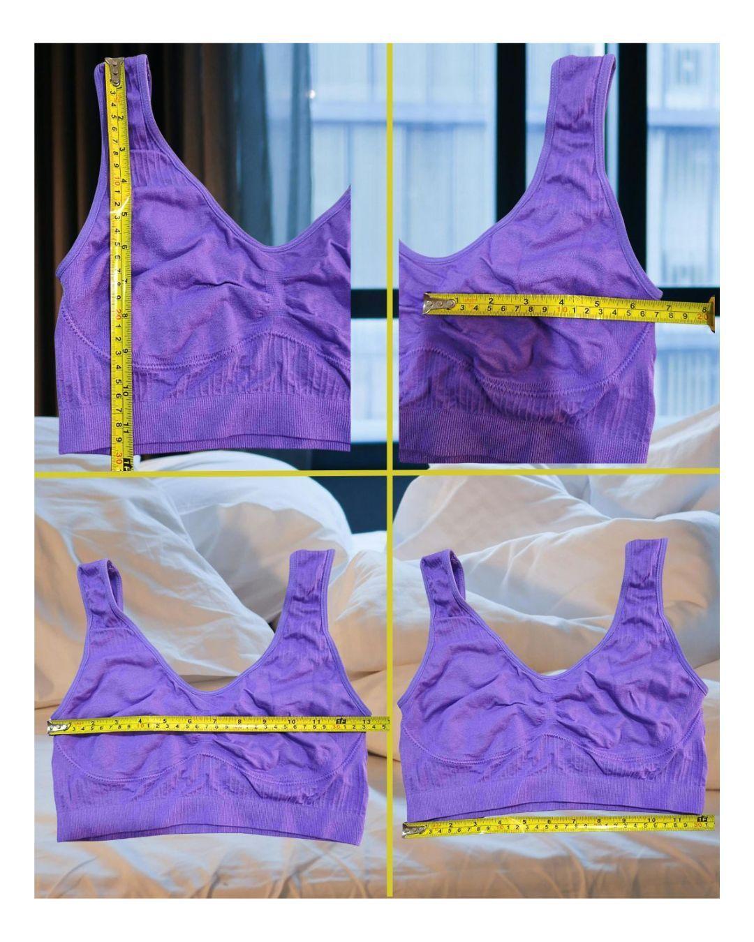 Sosten top o brasier deportivo morado talla unica SM aprox-2