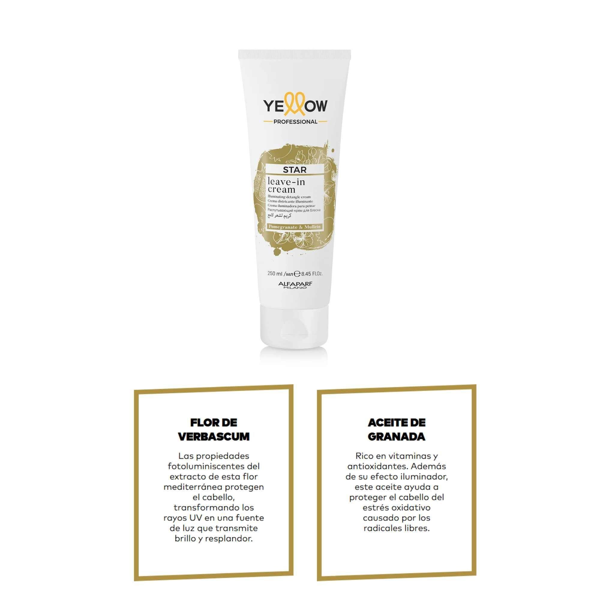 Crema desenredante iluminadora para todo tipo de cabello star yellow-2