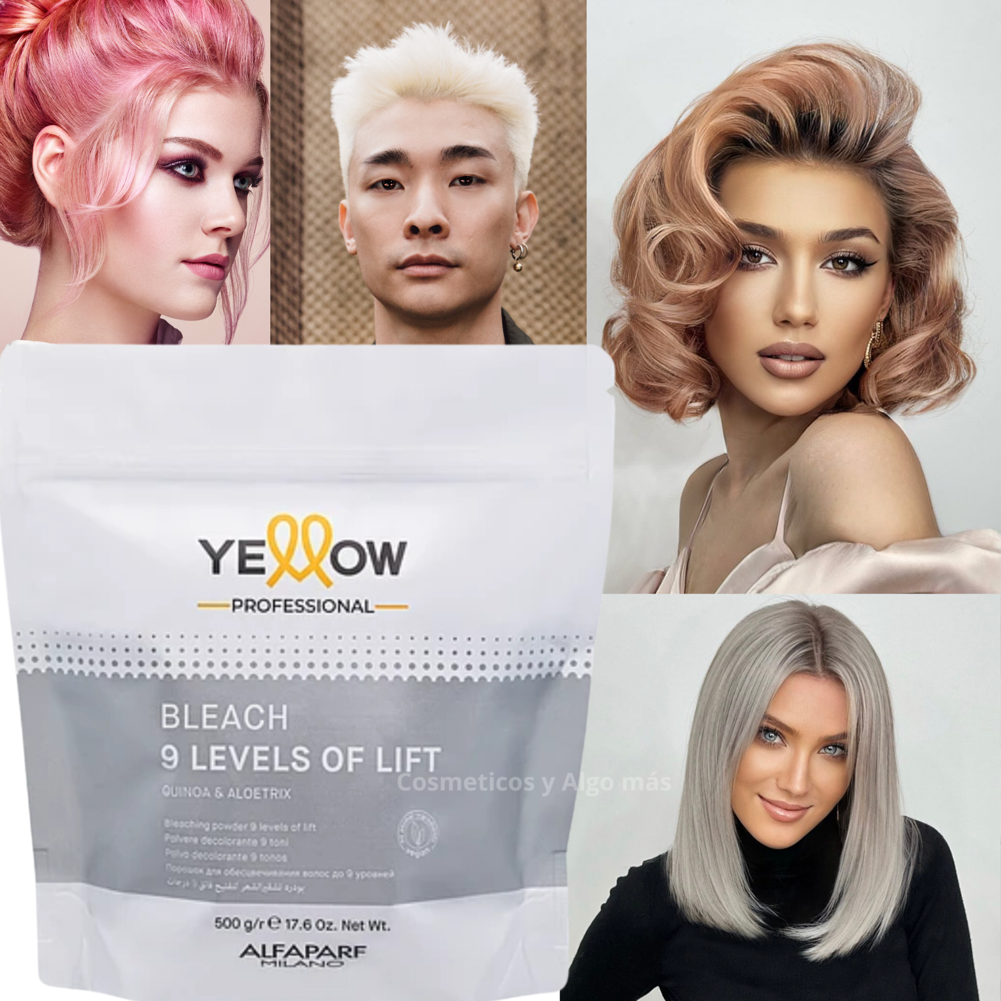 Decolorante profesional Yellow con aclaracion de hasta 9 tonos 500g-1