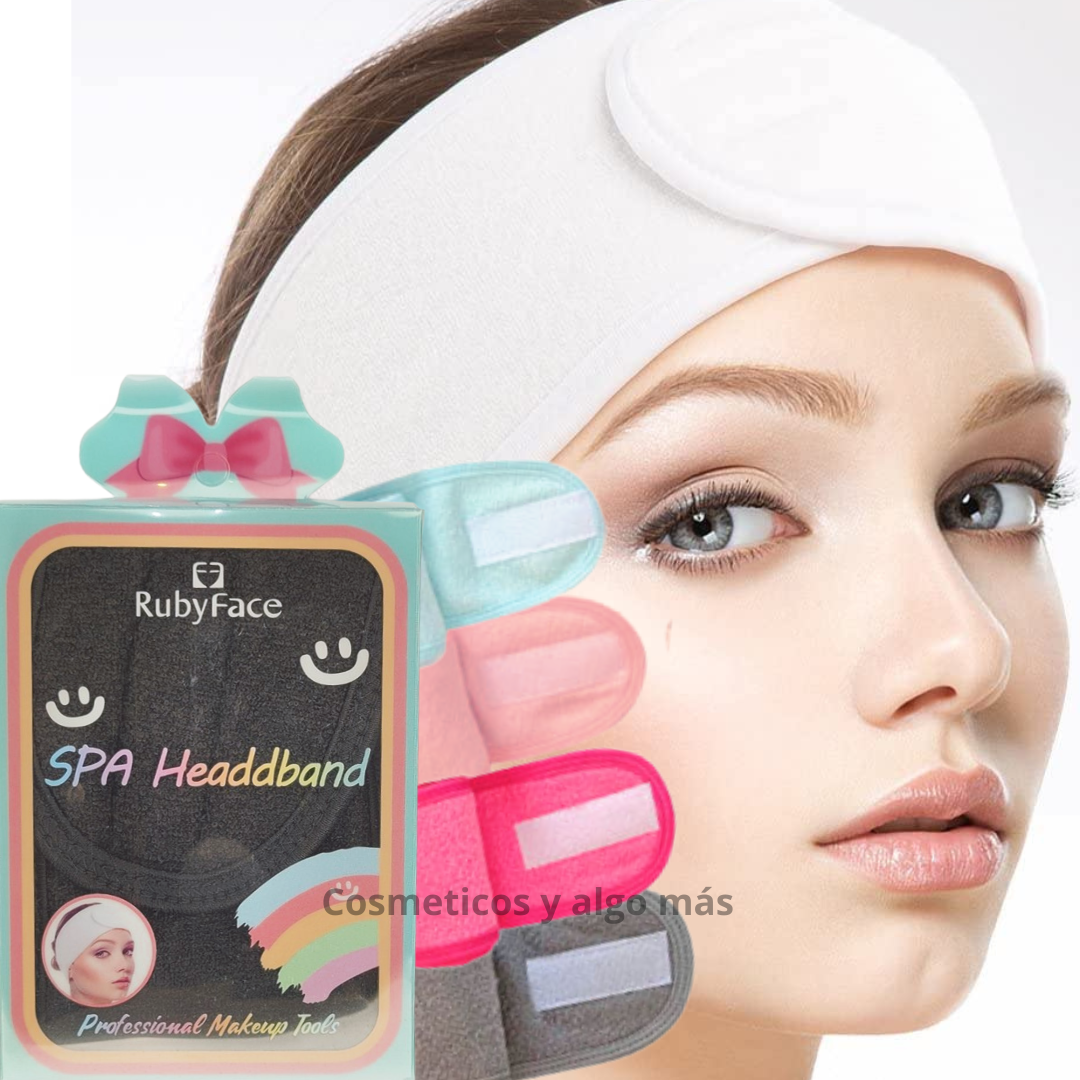 Cintillo ajustable con velcro para aplicacion de skincare y o maquillaje-1