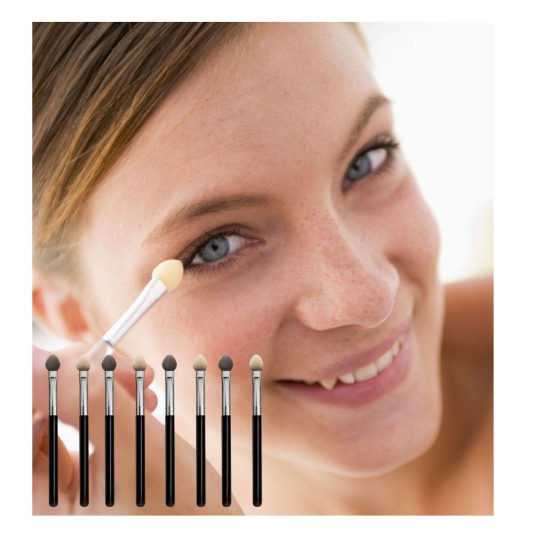 Set de 8 brochas o aplicadores de sombra para maquillaje-3