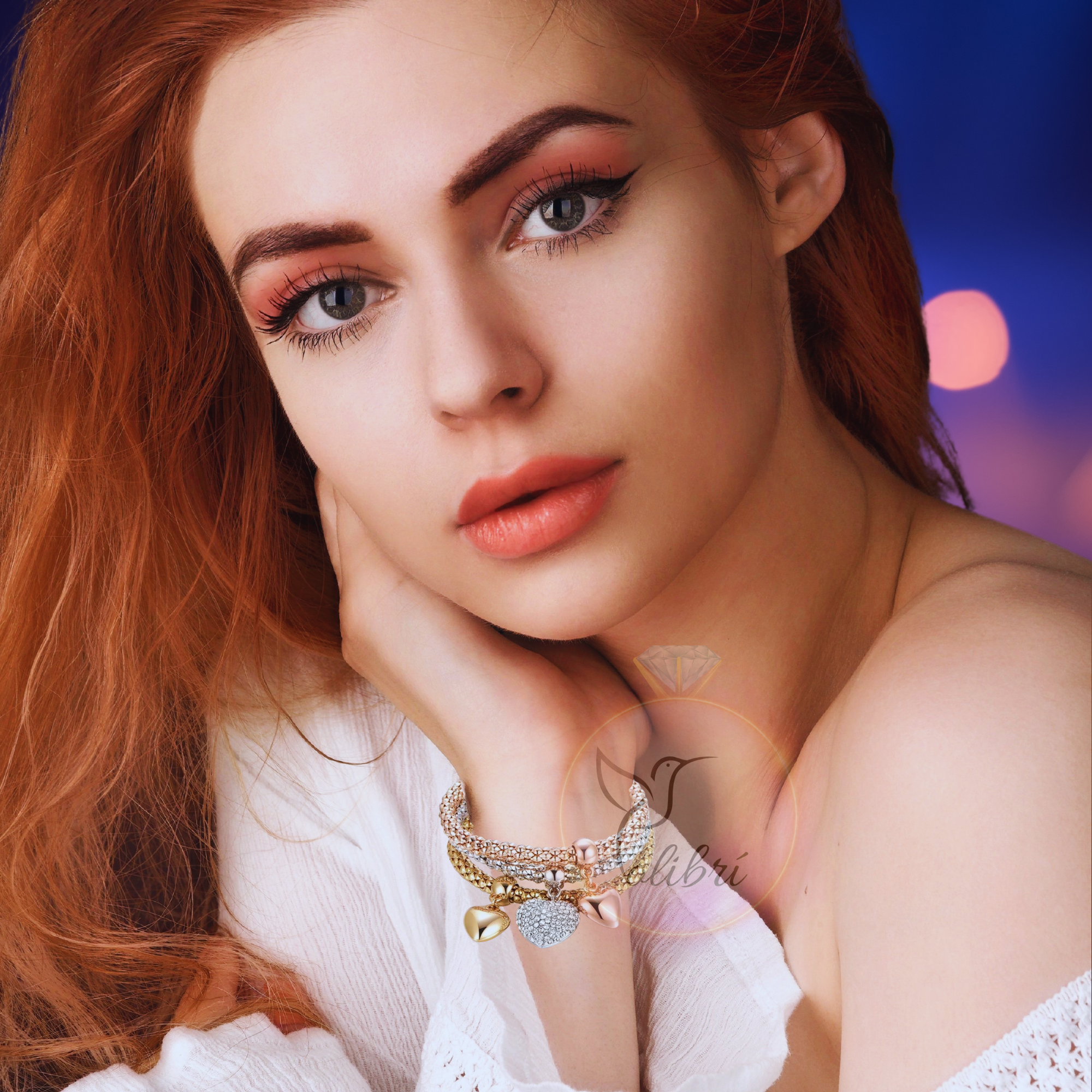 Trio de pulseras corazón hermosas y elegantes-1