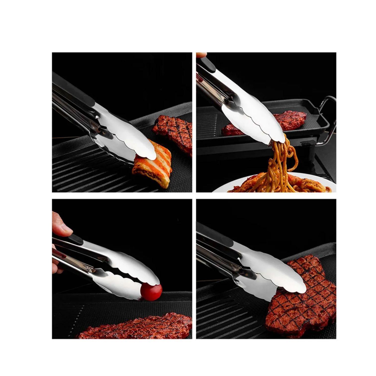 Pinzas o Tenazas de cocina Para Pan Ensalada asados y mas-3